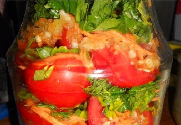 Салат из помидоров по корейски на зиму