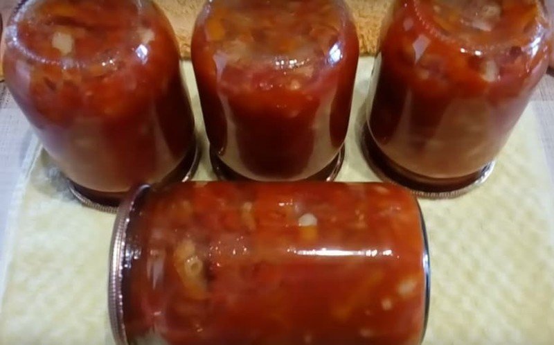 Перец по болгарски на зиму с томатной пастой