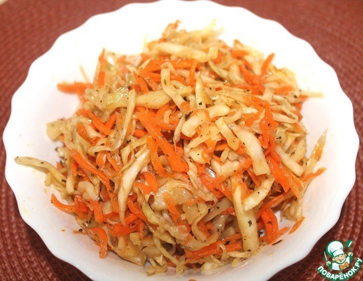 Салат из капусты свежей и моркови