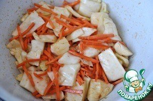Закуска из капусты и моркови