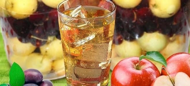 Яблочный компот пряный напиток